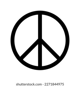 Peace icon symbol flat illustration on white background..eps