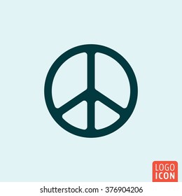 Peace icon. Peace symbol minimal design. Vector illustration.