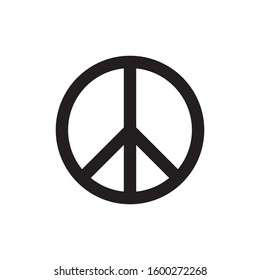 peace icon symbol vector flat