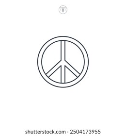 Peace icon symbol vector illustration isolated on white background