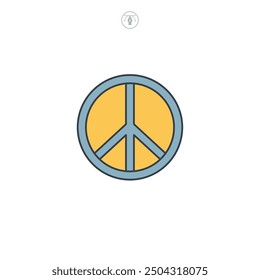 Peace icon symbol vector illustration isolated on white background