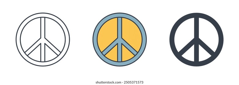 Peace icon symbol vector illustration isolated on white background