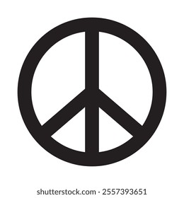 Peace icon symbol vector illustration isolated on white background. Peace mark sign symbol. Peace, love and freedom concept background.