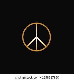 Peace Icon. Symbol - Vector Logo Template.