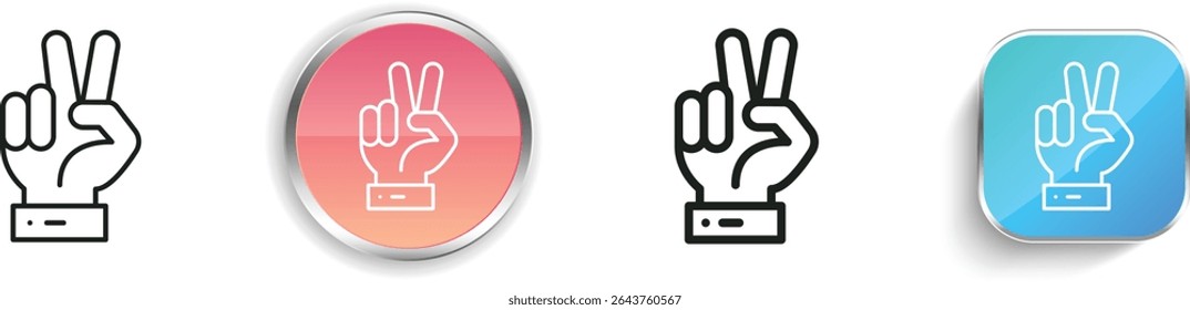 peace icon. Thin Linear, Regular and Button Style Design Isolated On White Background