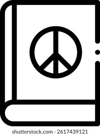 peace icon. Thin Linear Style Design Isolated On White Background