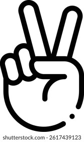 peace icon. Thin Linear Style Design Isolated On White Background
