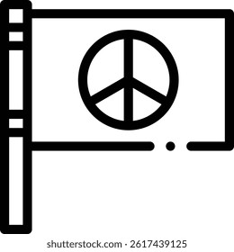 peace icon. Thin Linear Style Design Isolated On White Background