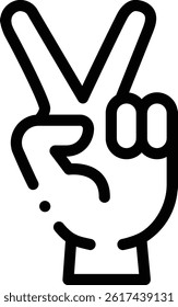 peace icon. Thin Linear Style Design Isolated On White Background