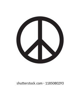 peace icon in trendy flat design 