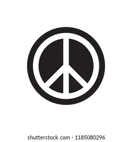 peace icon in trendy flat design 