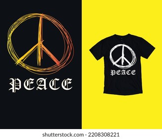 Peace Icon T-Shirt Design Vector Illustration  