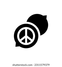 peace icon vector graphic with colors
