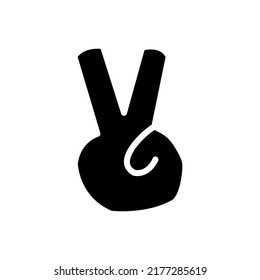 peace icon vector illustration logo template for many purpose. Isolated on white background. glyph style.