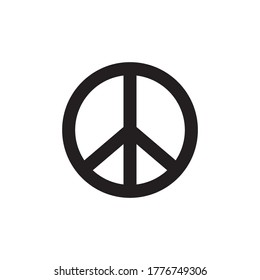 Peace Icon Vector Illustration in Trendy Flat Design