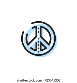 peace icon vector isolated