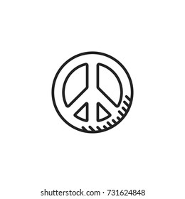 peace icon vector isolated