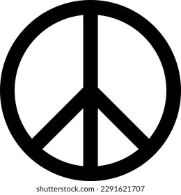 peace icon vector isolated on white background .  international symbol of peace disarmament anti war movement