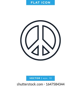 Peace Icon Vector Logo Design Template