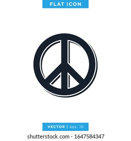 Peace Icon Vector Logo Design Template
