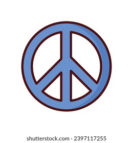Ilustración de material vectorial de icono de paz