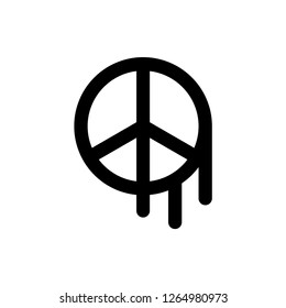 peace icon vector trandy