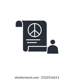 peace icon. vector.Editable stroke.linear style sign for use web design,logo.Symbol illustration.