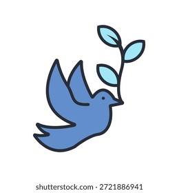 peace icon. vector.Editable stroke.linear style sign for use web design,logo.Symbol illustration.