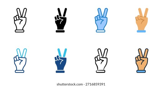 Los iconos de paz establecen una colección de estilo múltiple. 
