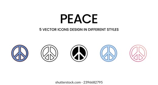 Peace icons set vector illustration. vector stock,
