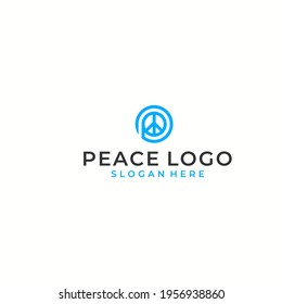 Diseño del logotipo del icono de las iniciales de la paz.eps
