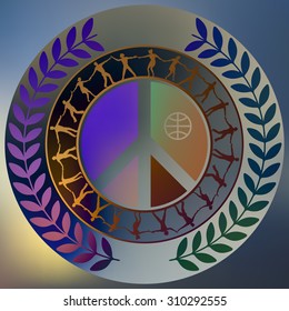 Peace international day. Abstract image made up of graphical elements and text devoted significant date.