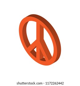 Peace isometric left top view 3D icon