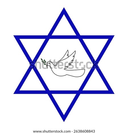 Peace of Israel. Flat icon.