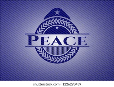 Peace with jean texture