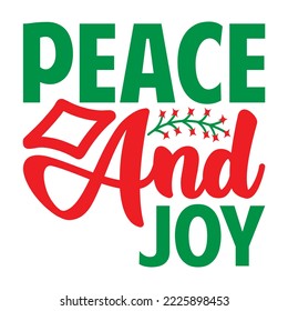 Peace and joy Christmas design