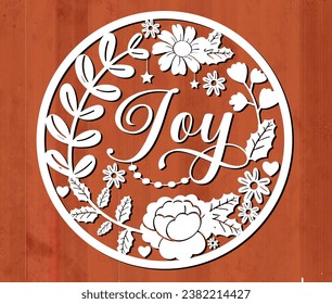 peace joy hope typography paper cut Design