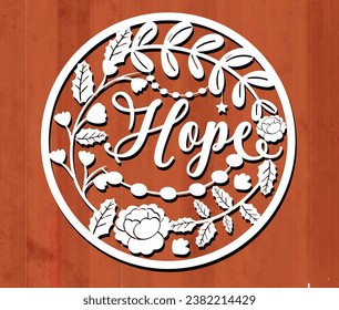 peace joy hope typography paper cut Design