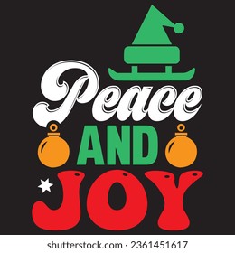 Peace And Joy t-shirt design vector file