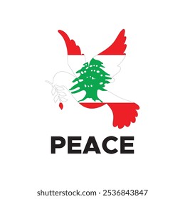 Peace for Lebanon dove vector, Save Beirut Save Lebanon illustration for banner, t-shirt, poster, sticker, badges, social media design