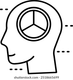 Peace Line vector Icon Design