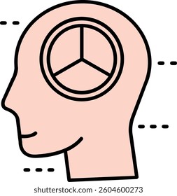Peace Line vector Icon Design
