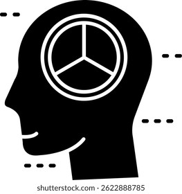 Peace Line vector Icon Design