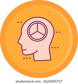 Peace Line vector Icon Design