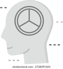 Línea de la paz Vector Icon Design
