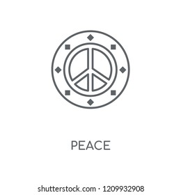 Peace linear icon. Peace concept stroke symbol design. Thin graphic elements vector illustration, outline pattern on a white background, eps 10.