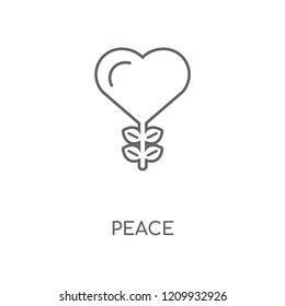 Peace linear icon. Peace concept stroke symbol design. Thin graphic elements vector illustration, outline pattern on a white background, eps 10.
