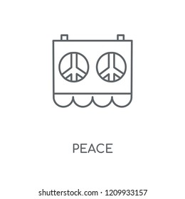 Peace linear icon. Peace concept stroke symbol design. Thin graphic elements vector illustration, outline pattern on a white background, eps 10.