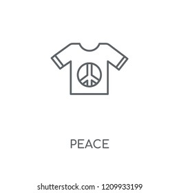 Peace linear icon. Peace concept stroke symbol design. Thin graphic elements vector illustration, outline pattern on a white background, eps 10.