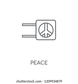 Peace linear icon. Peace concept stroke symbol design. Thin graphic elements vector illustration, outline pattern on a white background, eps 10.